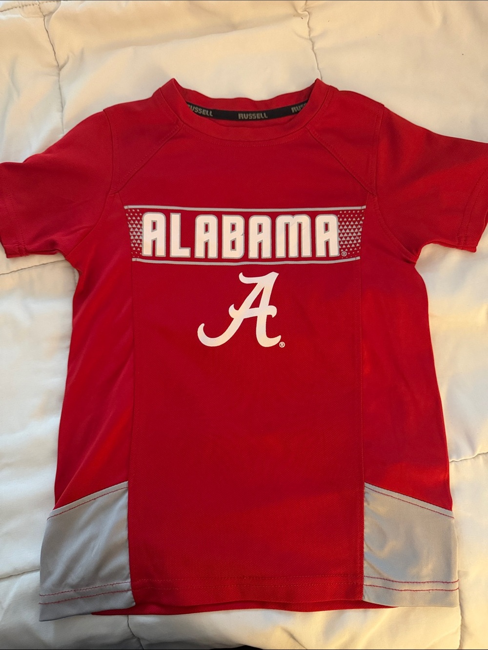 Russell Athletic Kids' Red Alabama Tee with White Logo